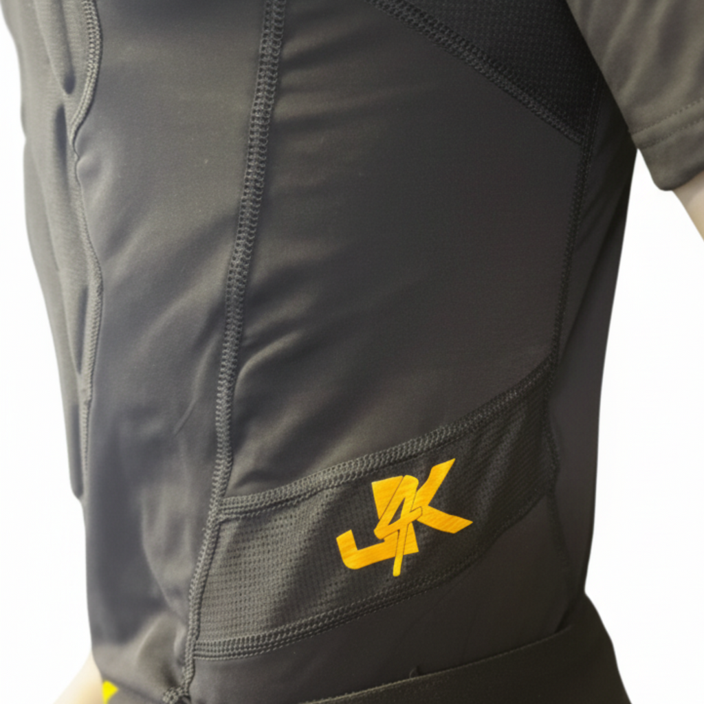 Padded Compression T Shirt Gold